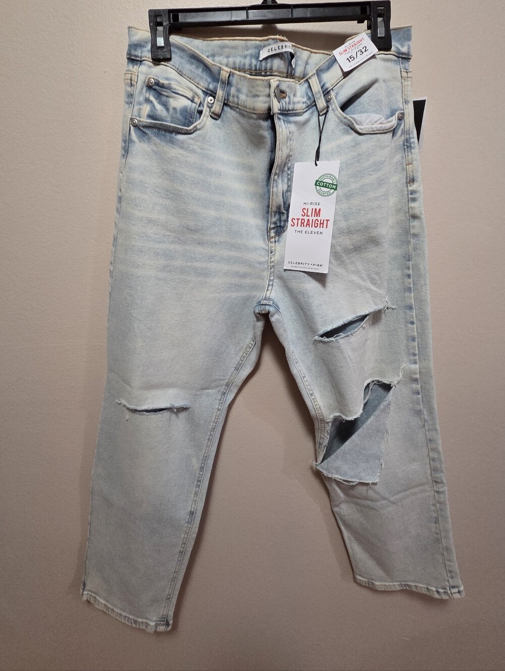 Celebrity Pink Light Blue Slim Straight Jeans